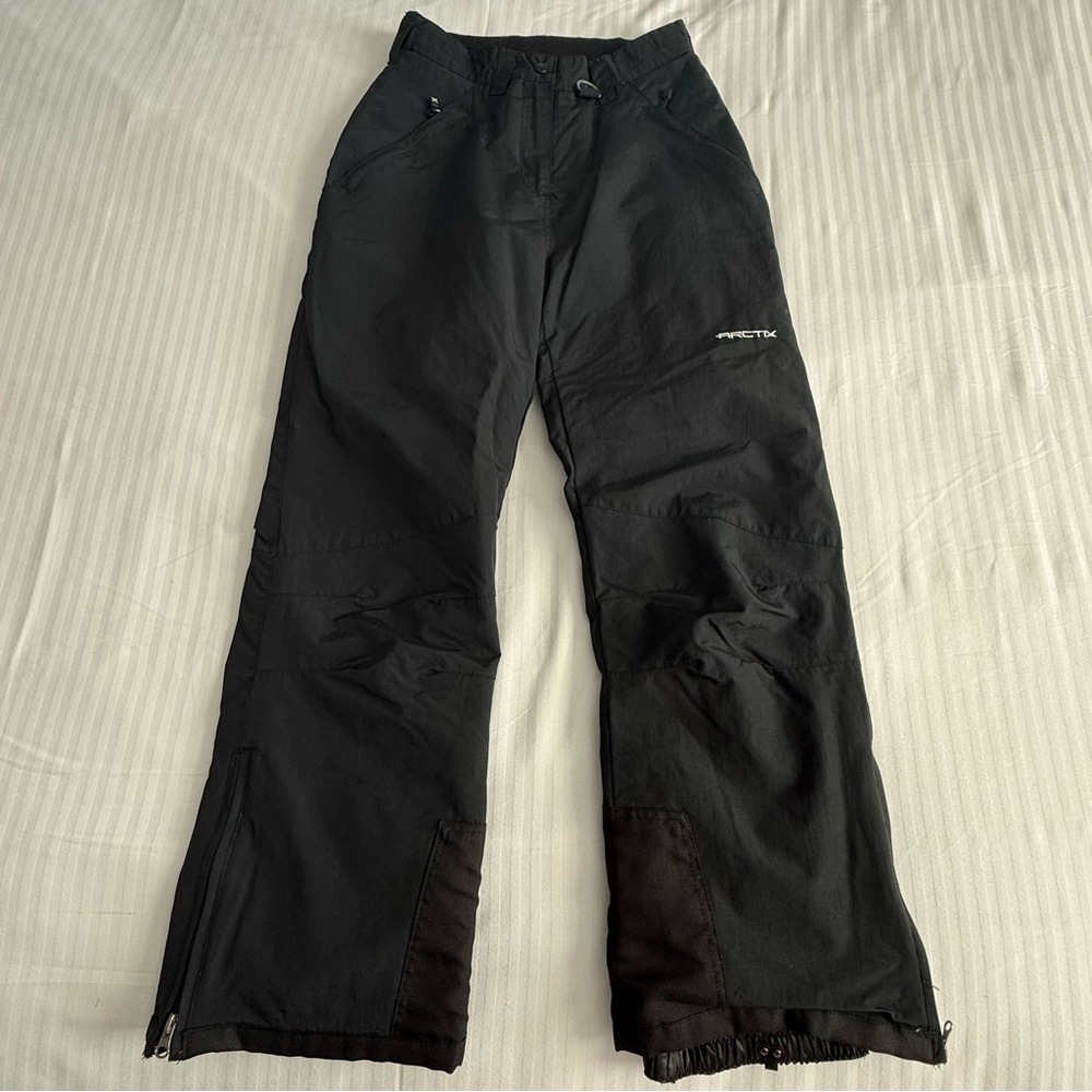 Arctix Womens Small Black Insulated Snow Pants Style 2300 Ski Snowboard Gaiters
